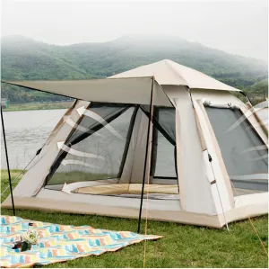 NIEH Camping Tents 4 Man Spacious Tunnel Tent Stable and Practical Instant Dome Tent for Family Camping,Hiking Party