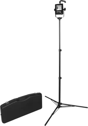 Nightstick NSR-1516C Scene Light w/Magnetic Base Kit w/6’ Tripod & Carry Case - 2500L - Li-Ion - Black