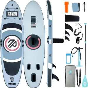 Niphean Inflatable Paddle Board with (Beginner Friendly) StabilTrac Fin and Durable SUP Accessories, 10' Inflatable Stand up Paddle Boards for Adults & Youth, Versatile Yoga Paddle Board, Gift Ideas