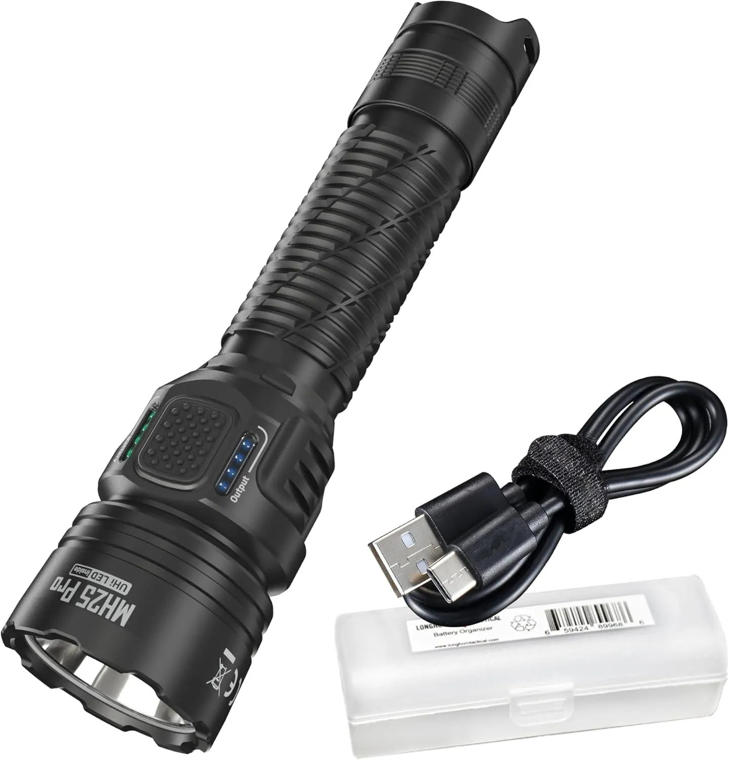 Nitecore MH25 Pro 770 Yard Long Throw Flashlight, 3300 Lumen USB-C Rechargeable Compact Duty Work Light with Lumentac Organizer