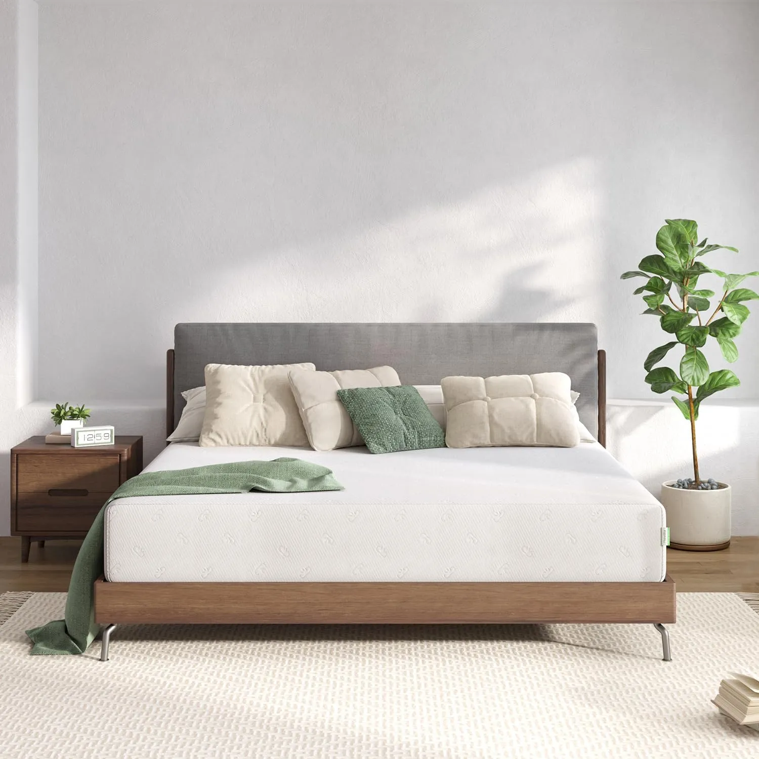 Novilla King Mattress, 12 Inch King Size Memory Foam Mattress with Comfort Foam for Pressure Relief & Cool Fresh Sleep, Removable Washable Cover,Mattresses in a Box,Medium Firm