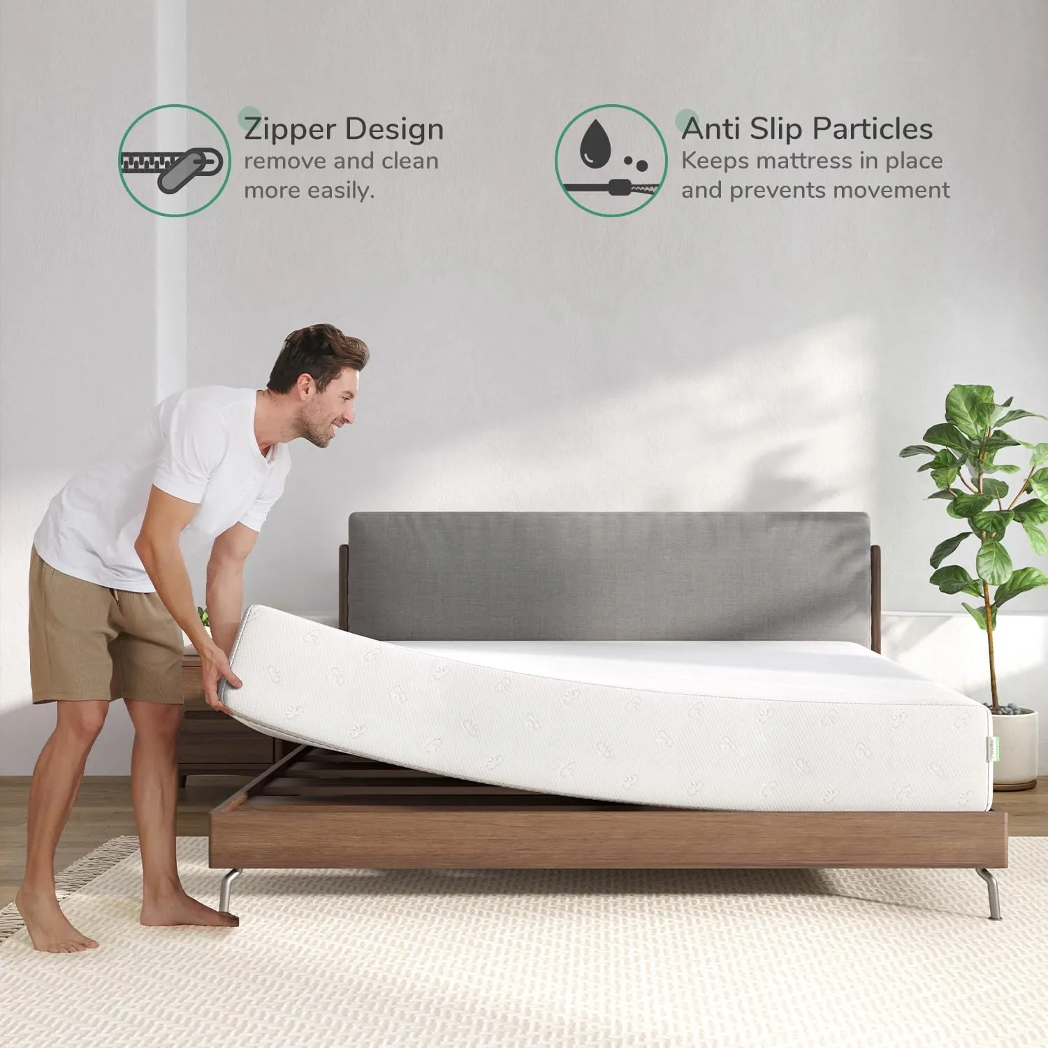 Novilla King Mattress, 12 Inch King Size Memory Foam Mattress with Comfort Foam for Pressure Relief & Cool Fresh Sleep, Removable Washable Cover,Mattresses in a Box,Medium Firm