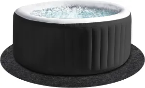 NOVWANG 72 Inch Hot Tub Mat, Large Washable Above Ground Protector Thickening Pad Water Absorb with Slip-Proof Backing, Inflatable Hot Tub Accessories for 71" Dia Below Outdoor Indoor Hot Tubs