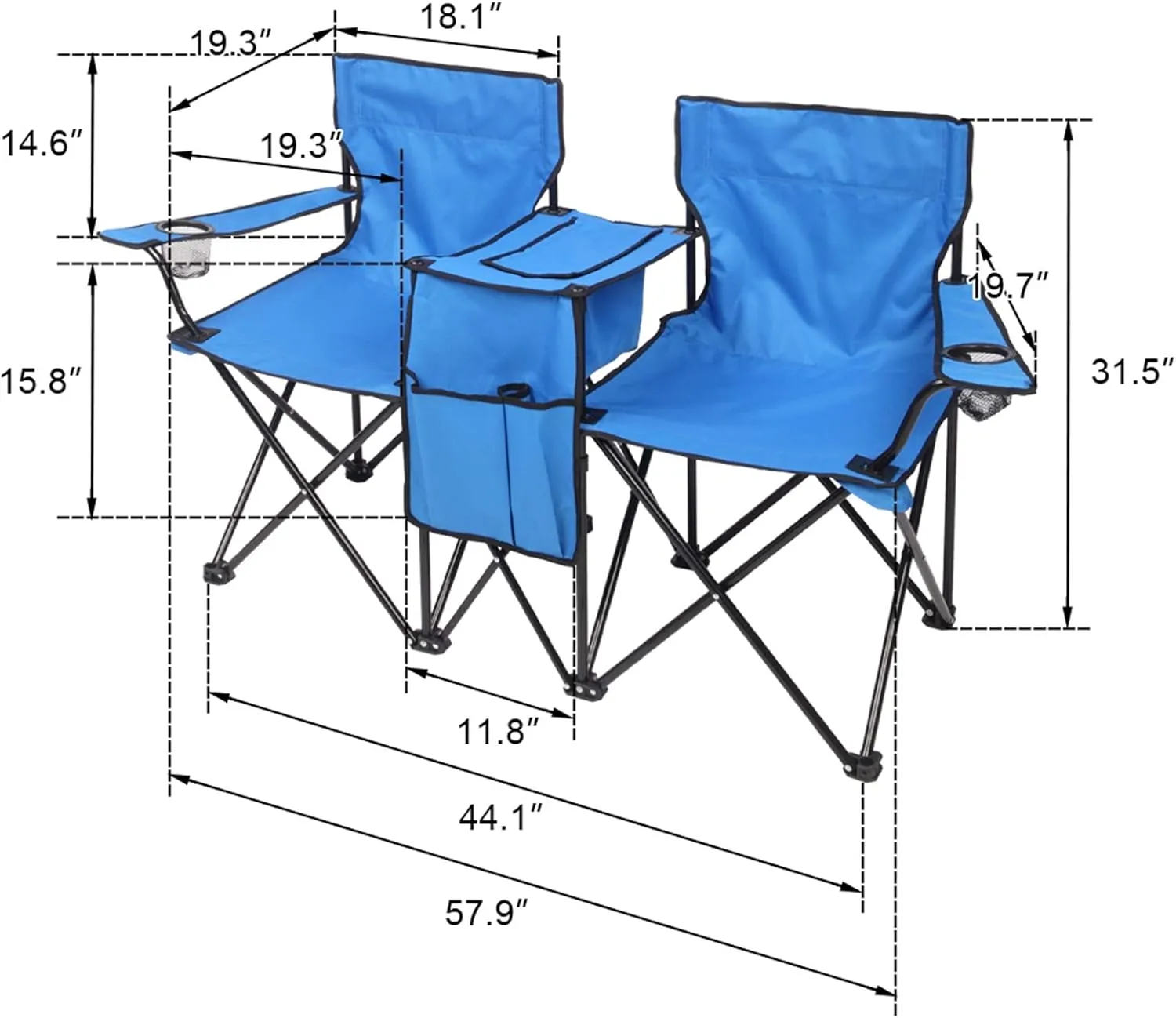 Ochine Classic Folding Aluminum Backpack Chair - Portable Camping   Beach
