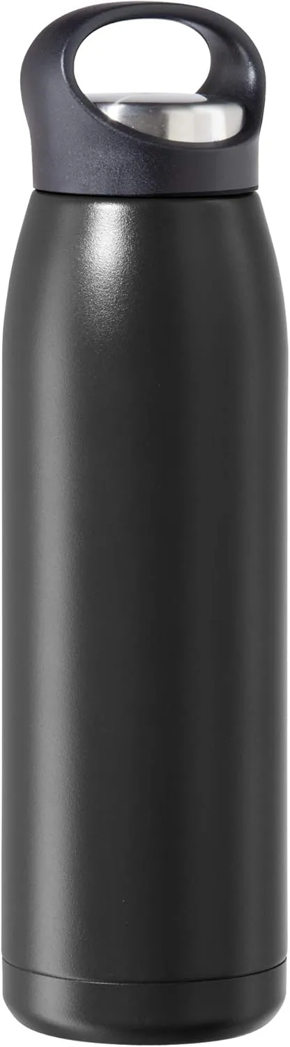OGGI Freestyle Stainless Steel Insulated Water Bottle- Double Wall Vacuum Insulated, Travel Thermos, 23oz(680ml), Black