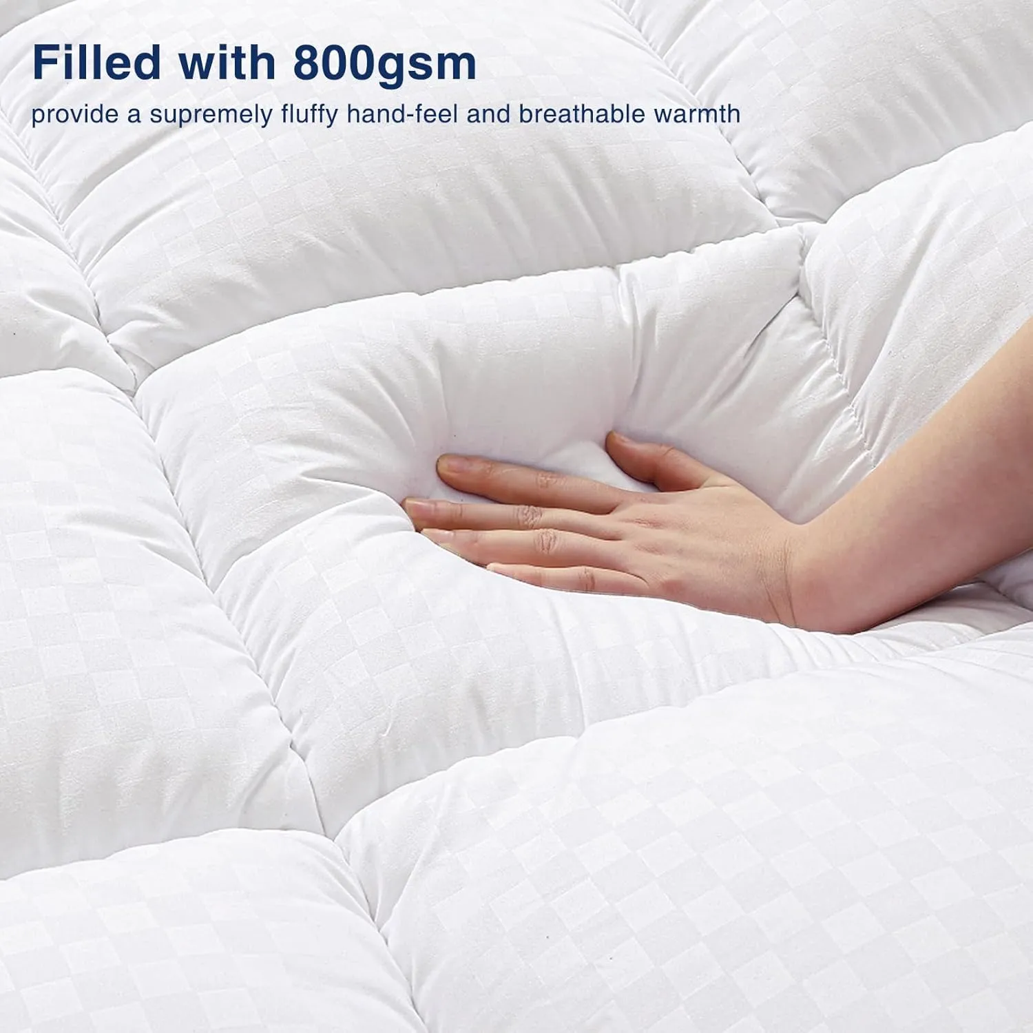 OLANLY Dual-Layer 4 Inch Twin XL Size Memory Foam Mattress Topper for Back Pain, 2 Inch Cooling Pillow Top Mattress Pad Cover and 2 Inch Gel Memory Foam Topper, Deep Elastic Pocket, White