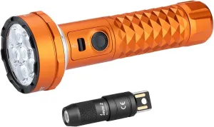 OLIGHT Prowess Rechargeable High Lumen Flashlights, 5,000lms Super Bright Flashlight with Holster Bundle with IMINI 2 EDC Rechargeable Keychain Flashlight