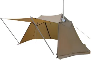 OneTigris Scarecrow Hot Tent, 3000mm Waterproof, Lightweight Weatherproof Tent with Stove Jack for Bushcrafters, Survivalists, Camping, Hiking, Car Trips