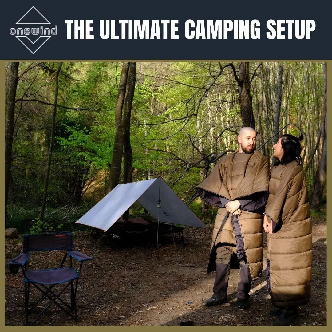 Onewind Hammock Top Quilt with Footbox, Lightweight and Portable Sleeping Quilt Camping Sleeping Bag for Backpacking and Hiking