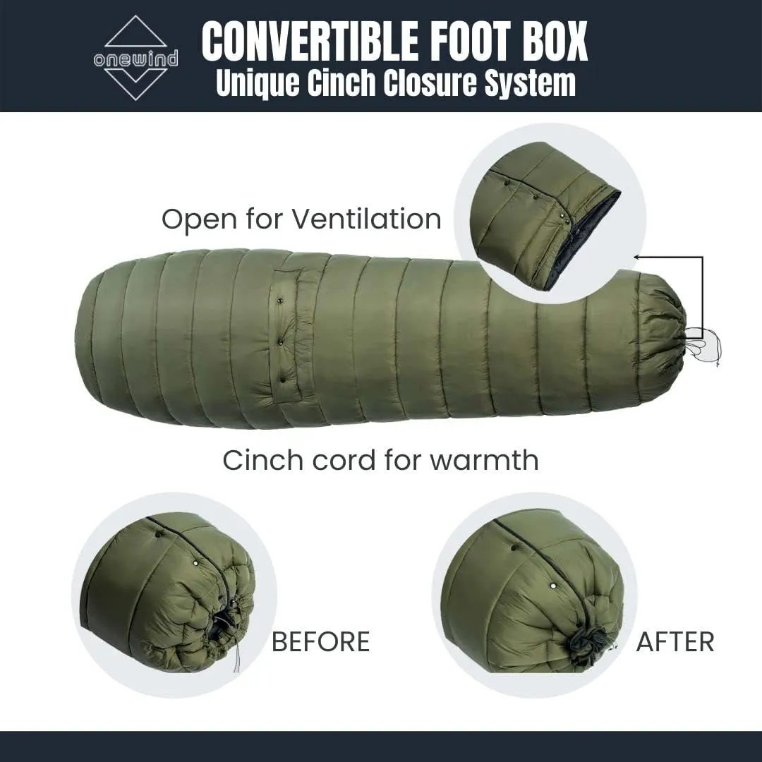 Onewind Hammock Top Quilt with Footbox, Lightweight and Portable Sleeping Quilt Camping Sleeping Bag for Backpacking and Hiking
