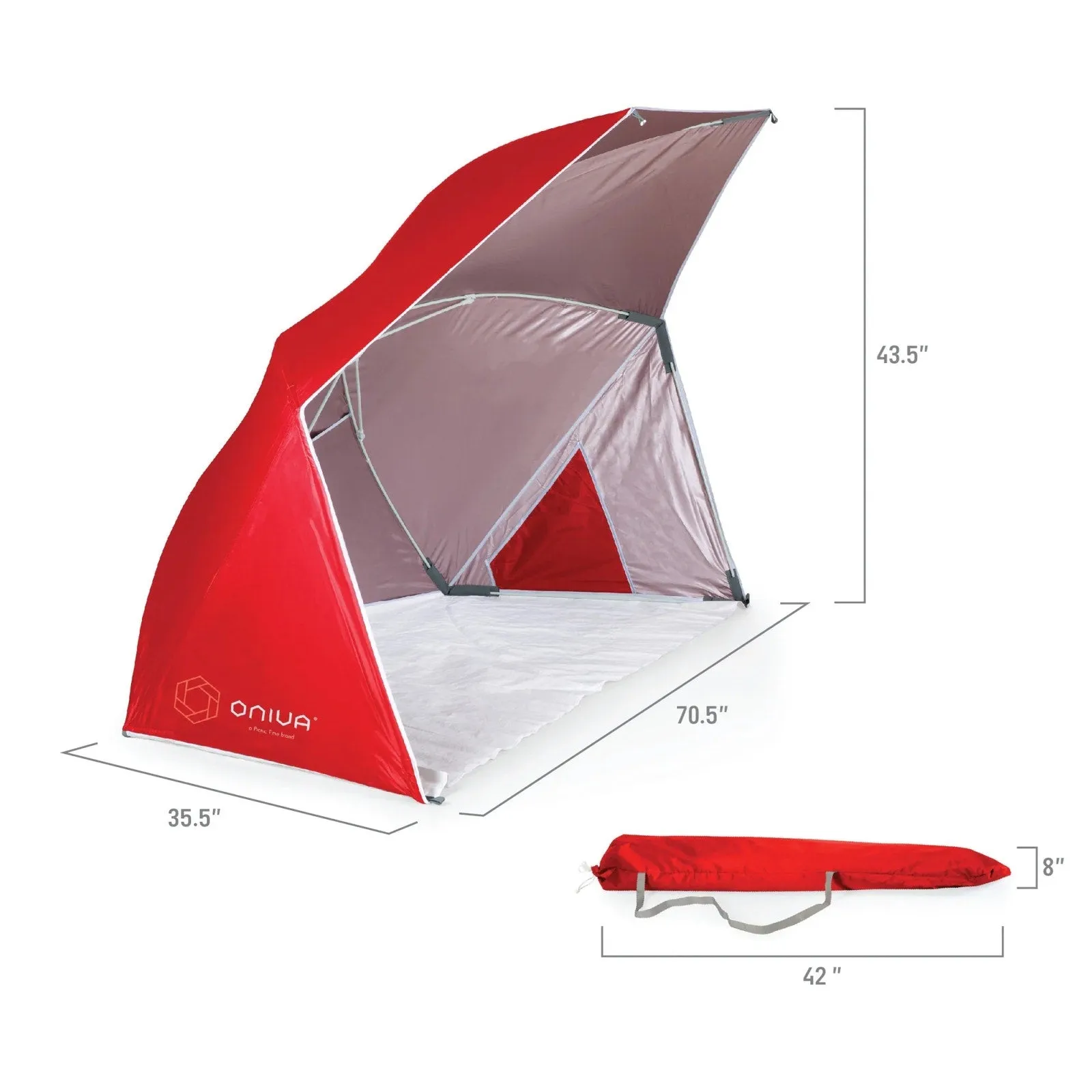 Oniva Brolly Beach Umbrella Tent in Red