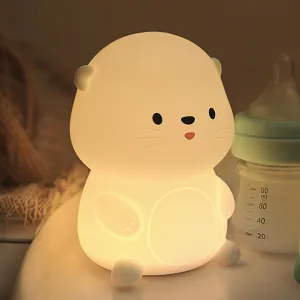 Otter Night Light, Cute Sea Otter Lamp Gifts,Animal Silicone Night Lamp, Cute Room Decor Night Light Birthday Christmas Gifts