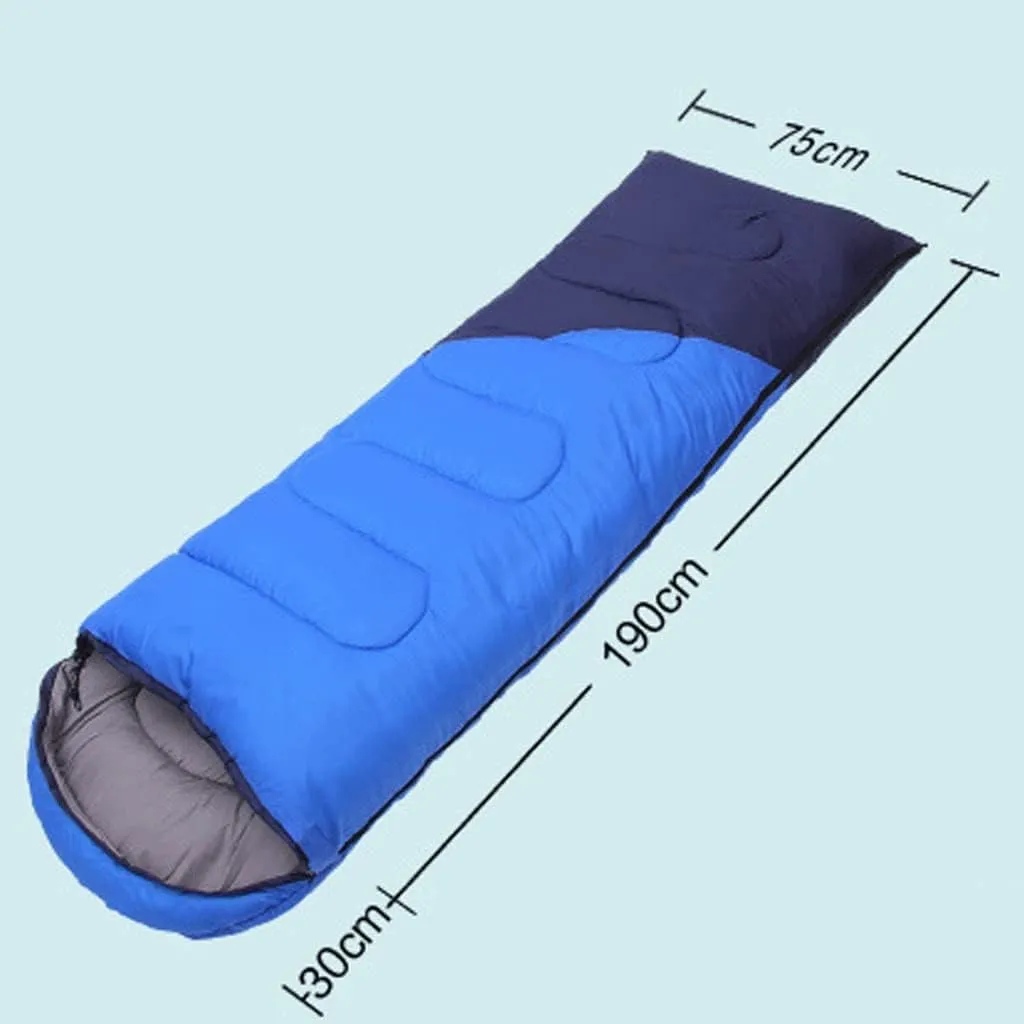 Outdoor Adult Cotton Sleeping Bag Patchable Envelope Sleeping Bag for All Seasons Dirty Travel Lunchtime Indoor