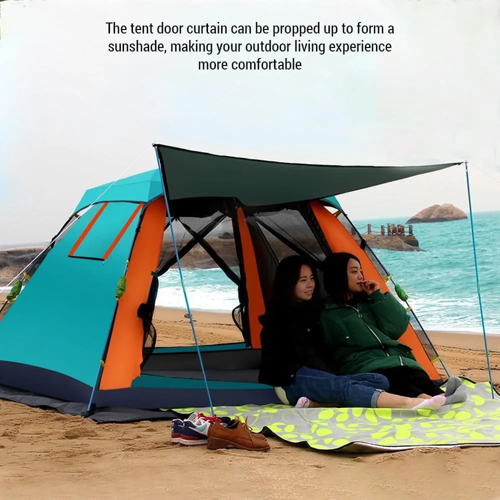 Outdoor Automatic Quick Open Tent, 3-4 Person, Modern Style, Waterproof, 4 Season, Camping & Hiking