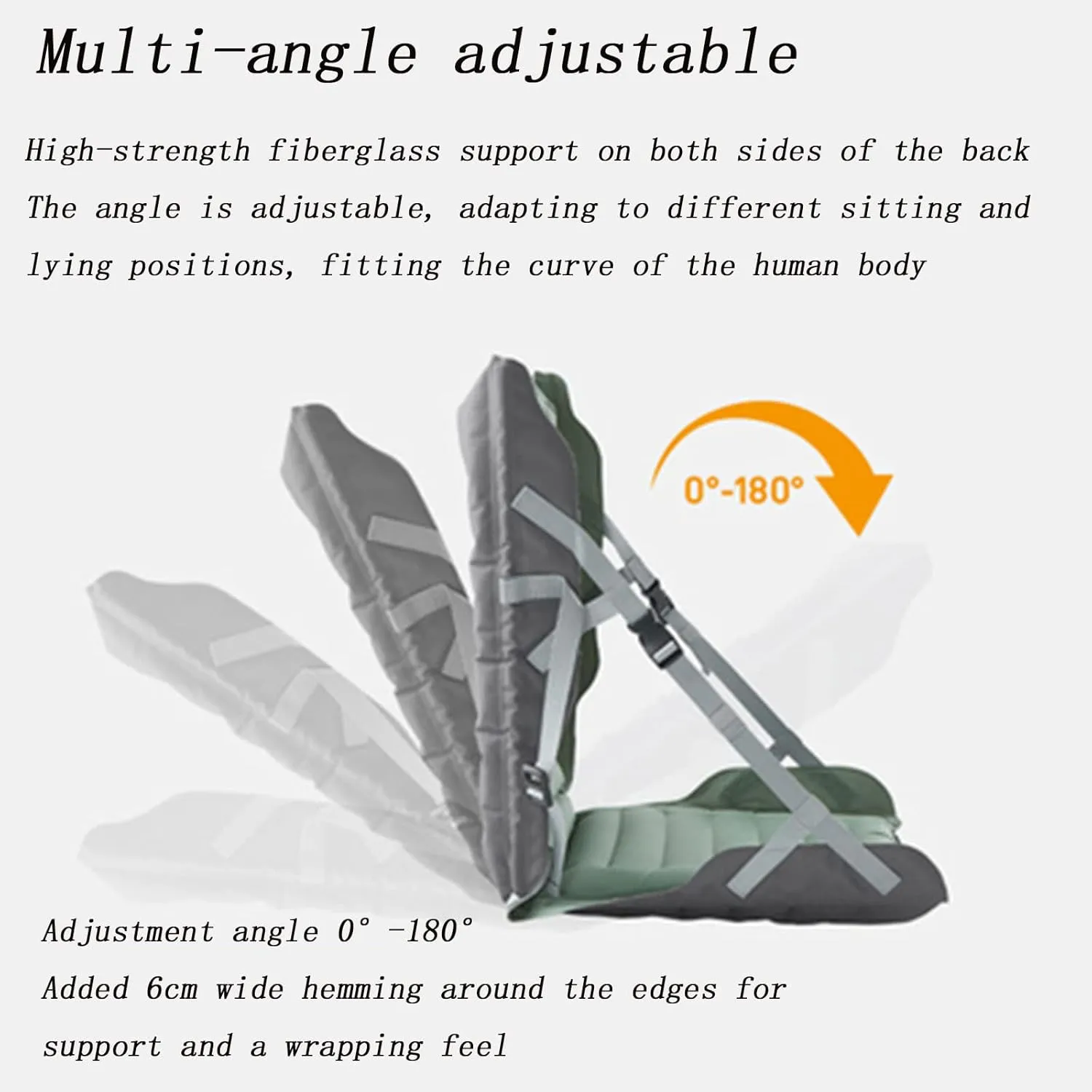 Outdoor Camping Inflatable Folding Chair Portable Seat Cushion Back Recliner Inflatable Sofa Air Cushion Chair Suitable for Garden Camping