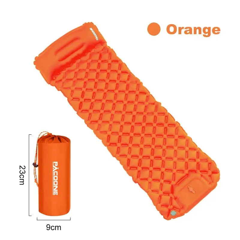 Outdoor Camping Inflatable Sleeping Pad with Built-in Pump