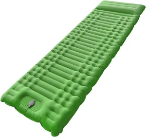 Outdoor Camping Sleeping Pad Folding Sleeping Pad Beach Inflatable Mattress with Pillow Ultra Light Air Pad Beautiful Scenery