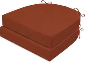 Outdoor Chair Cushions Set of 2, Waterproof Memory Foam Patio Seat Cushions with Ties for Garden Sofa & Dining Furniture, 3-Year Color Fastness, 18x18x3 Inch, Spcie