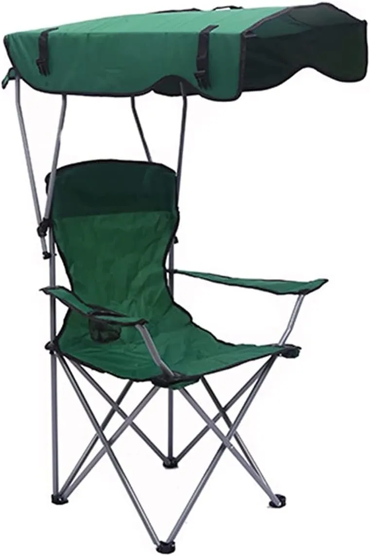 Outdoor Chair Folding Camping Chair Camping Chair with Shade Canopy Chair, Folding Recliner, Adjustable Outdoor Beach Lightweight Sunshade Folding Chairs Camping Chair Foldable Chair