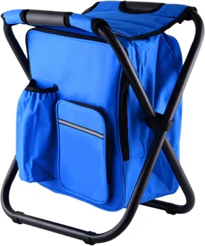 Outdoor Chairs – Lightweight Lawn Furniture, Foldable Outdoor Seat | Reclining Backpack Cooler Set, Hiking Travel Gear Relaxing Chair for Fishing Garden Porch Poolside BBQ Setup Tailgate Days