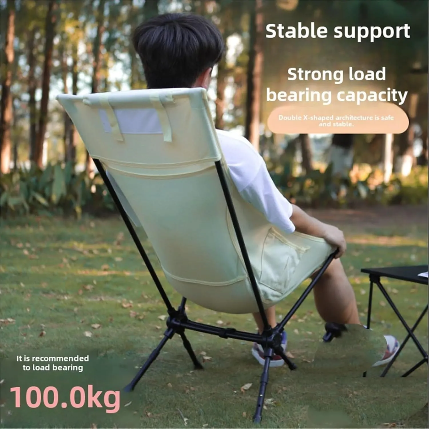 Outdoor Folding Chair Alloy Ultra-Light Portable Fishing Director Beach Camping High Back Chair