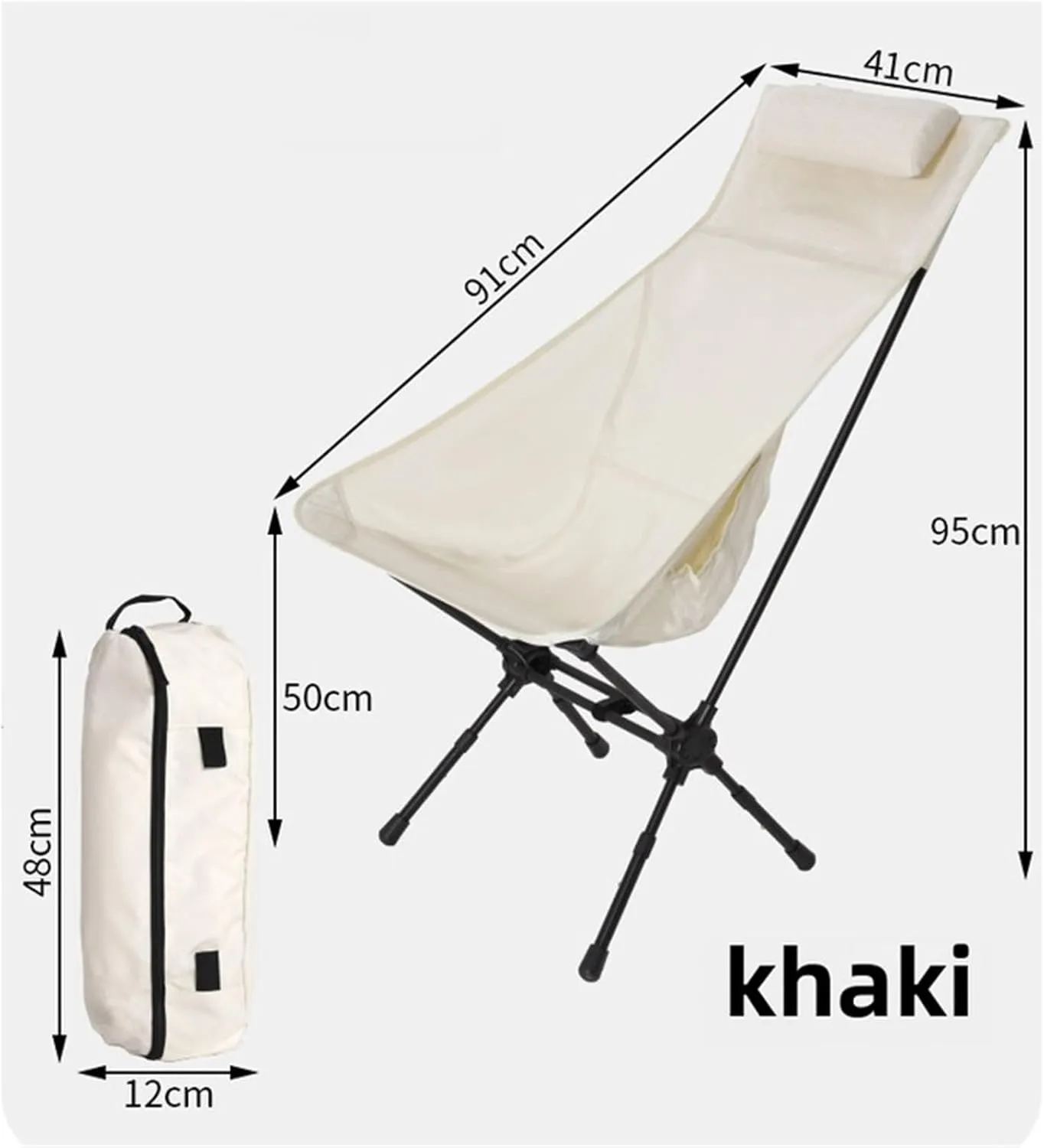 Outdoor Folding Chair Alloy Ultra-Light Portable Fishing Director Beach Camping High Back Chair