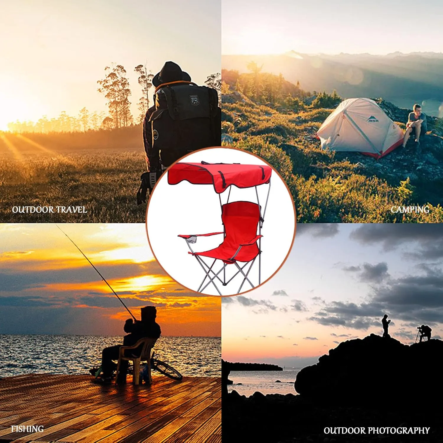 Outdoor Folding Chair Camping Heavy Duty Breathable Mesh Back Armrest Lawn Chairs Portable Camping Chair, with Cup Holder and Back Belt,A,50 * 120CM (A 58 * 130CM)