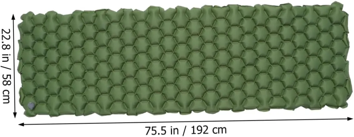Outdoor Inflatable Sleeping Mat Camping Mattress for Backpacking and Hiking Portable Green Sleeping Pad