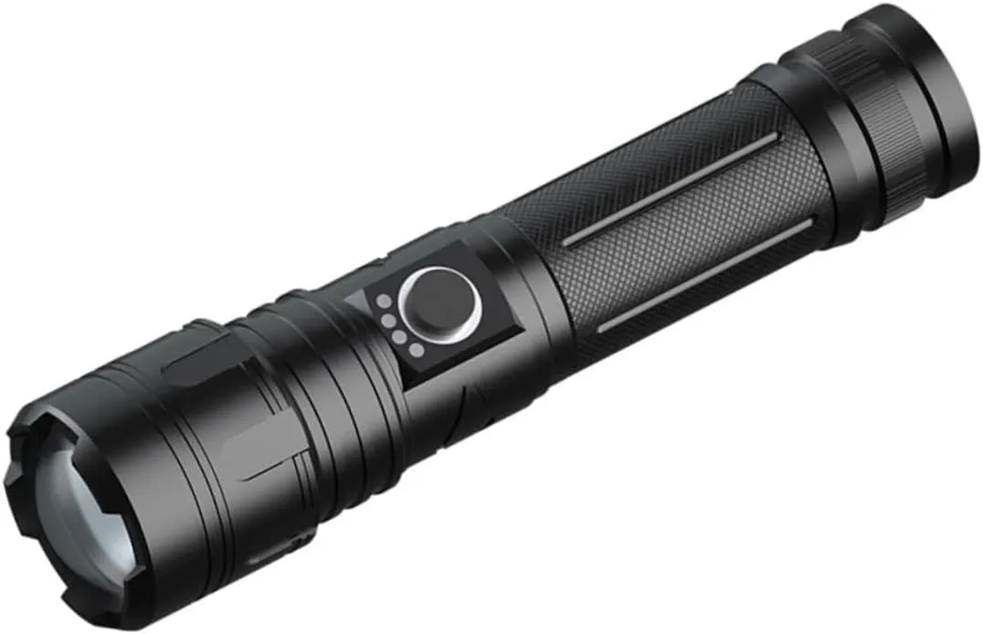 Outdoor Mini Flashlight Telescopic Zoom Rechargeable Led Chrome Light for Hiking