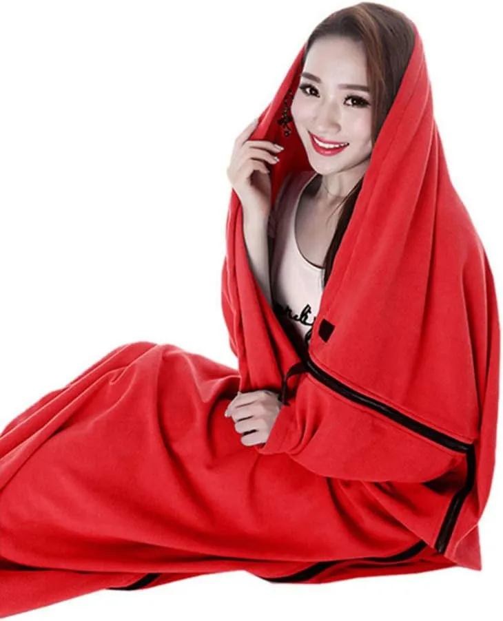 Outdoor Sleeping Bag Polar Fleece Sleeping Bag Sleeping Bag Sack Liner for Camping Hiking Outside Tent