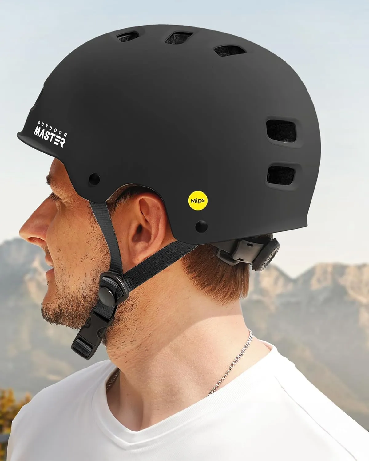 OutdoorMaster MIPS Skateboard Cycling Helmet for Adults - Lightweight, Ventilated Multi-Sport Helmet with Two Removable Liners for Scooter, Roller Skating, Inline Skating, Rollerblading