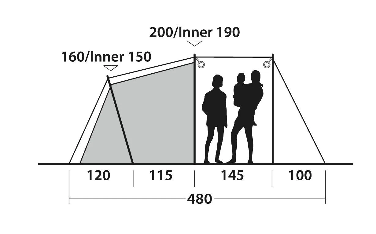 Outwell Blackwood 5 Tent, 5 Person Tent - Green - (OUT0074)
