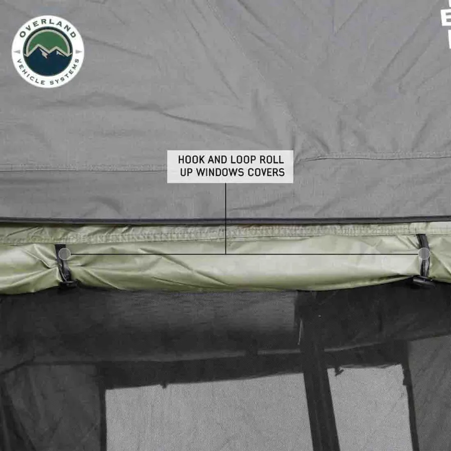 OVS HD Nomadic 4 Roof Top Tent Annex Green Base With Black Floor & Travel Cover
