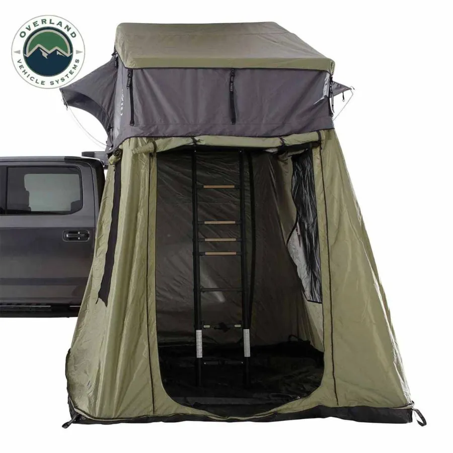 OVS HD Nomadic 4 Roof Top Tent Annex Green Base With Black Floor & Travel Cover