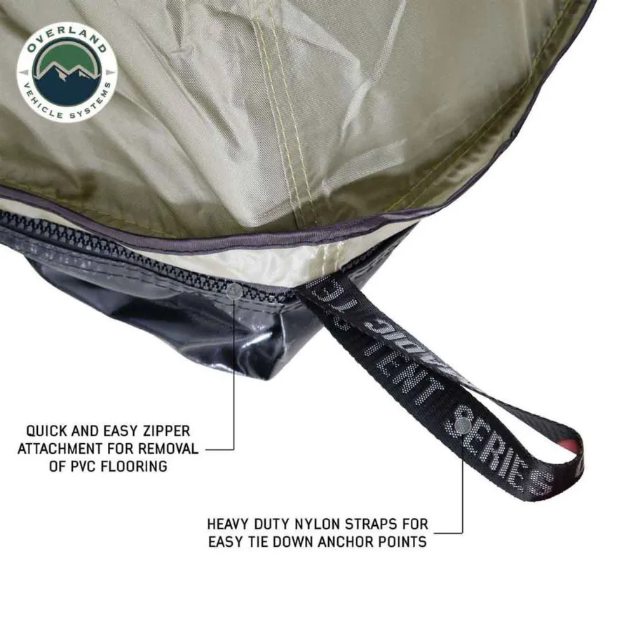 OVS HD Nomadic 4 Roof Top Tent Annex Green Base With Black Floor & Travel Cover