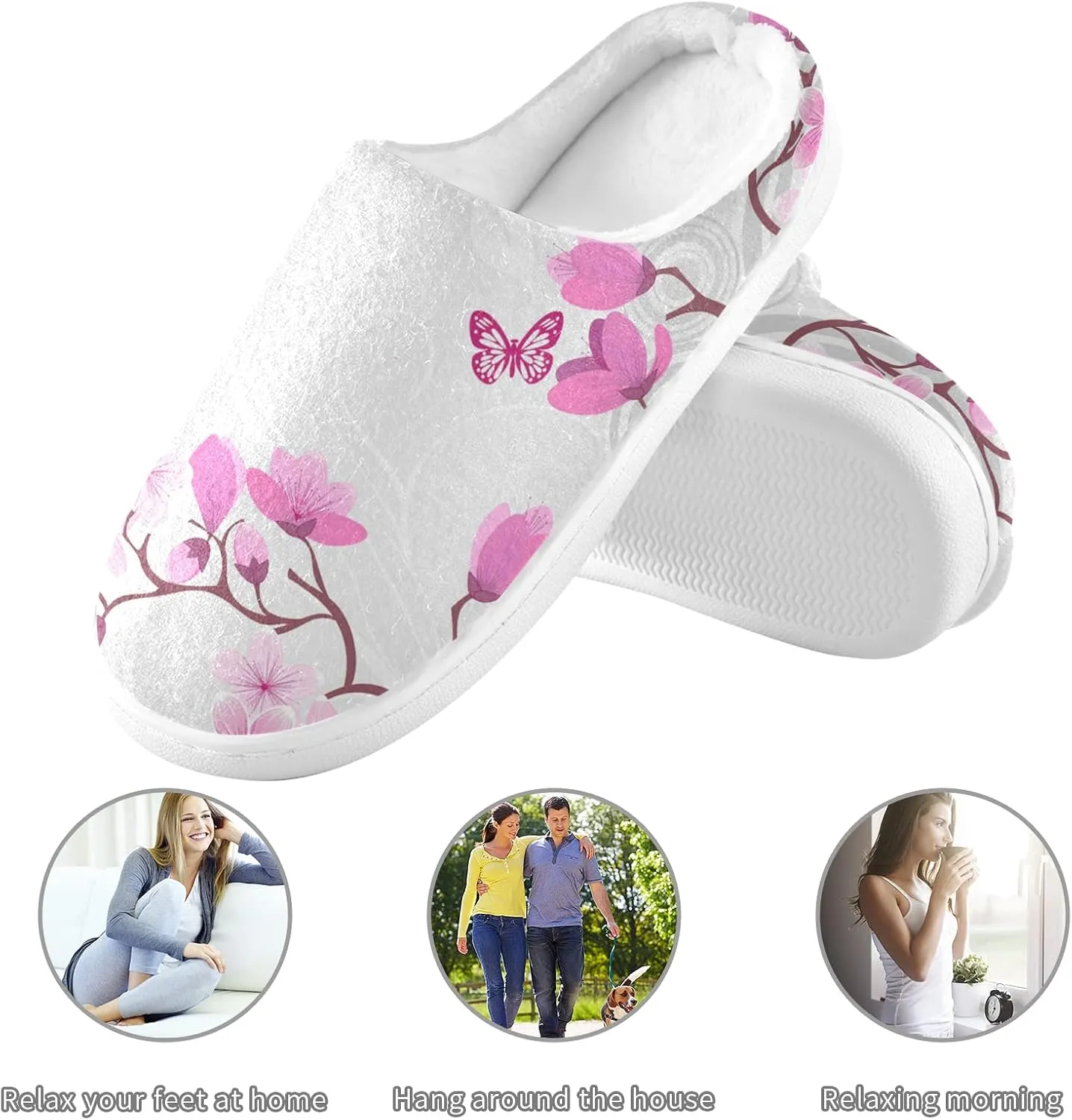 Oyihfvs Unisex Memory Foam Warm Slippers Comfort Soft Casual Shoes for Indoor Outdoor S-XXXL