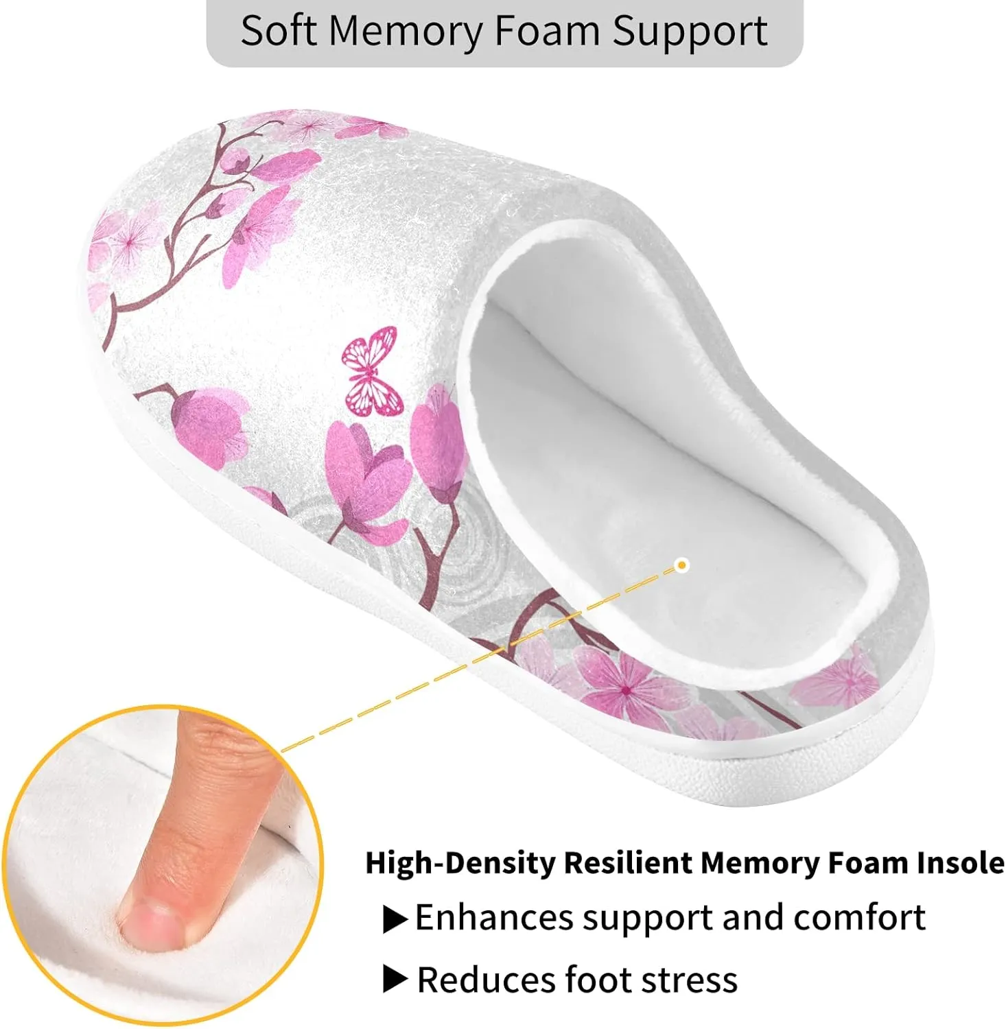 Oyihfvs Unisex Memory Foam Warm Slippers Comfort Soft Casual Shoes for Indoor Outdoor S-XXXL