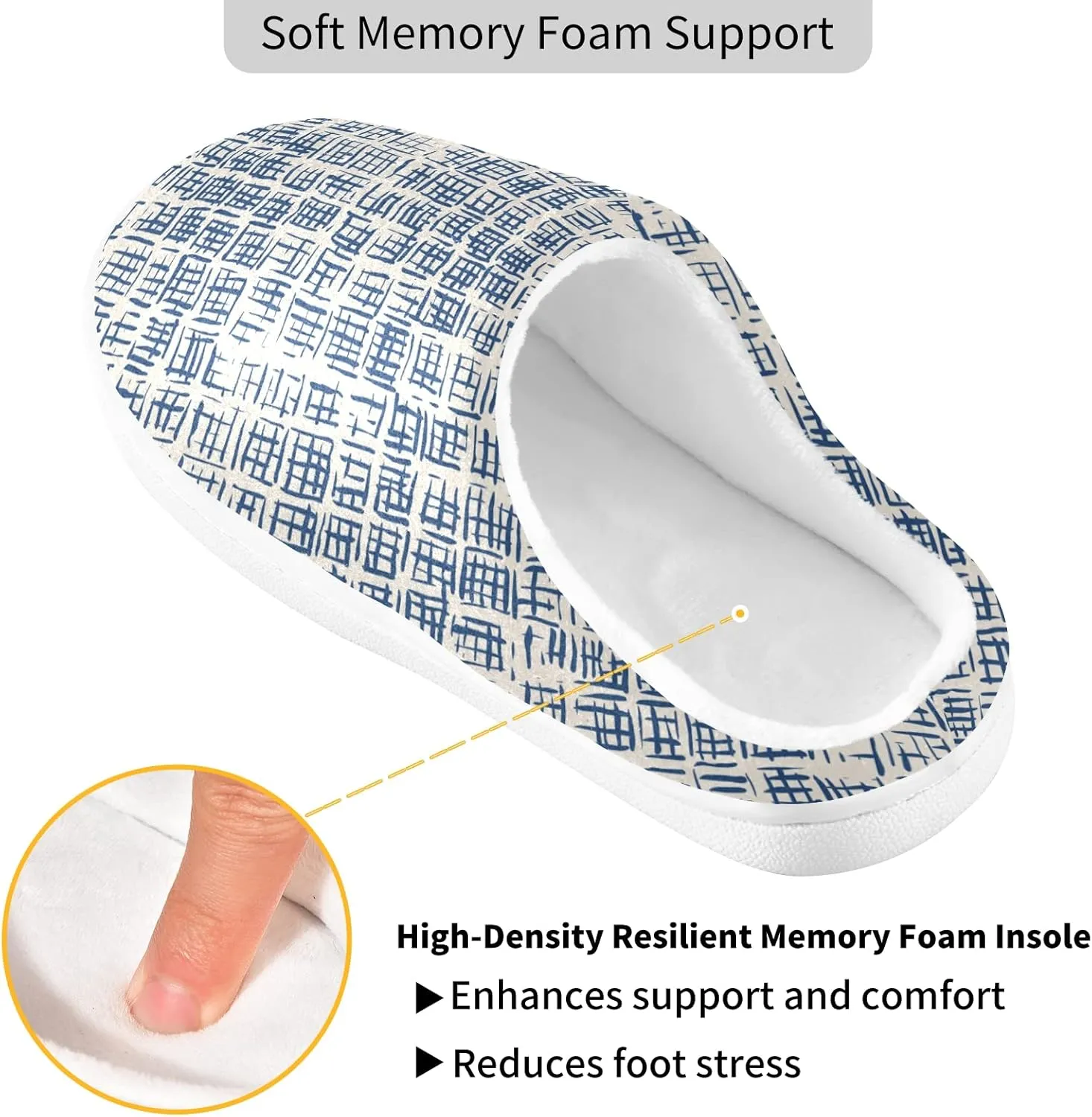 Oyihfvs Unisex Memory Foam Warm Slippers Comfort Soft Casual Shoes for Indoor Outdoor S-XXXL