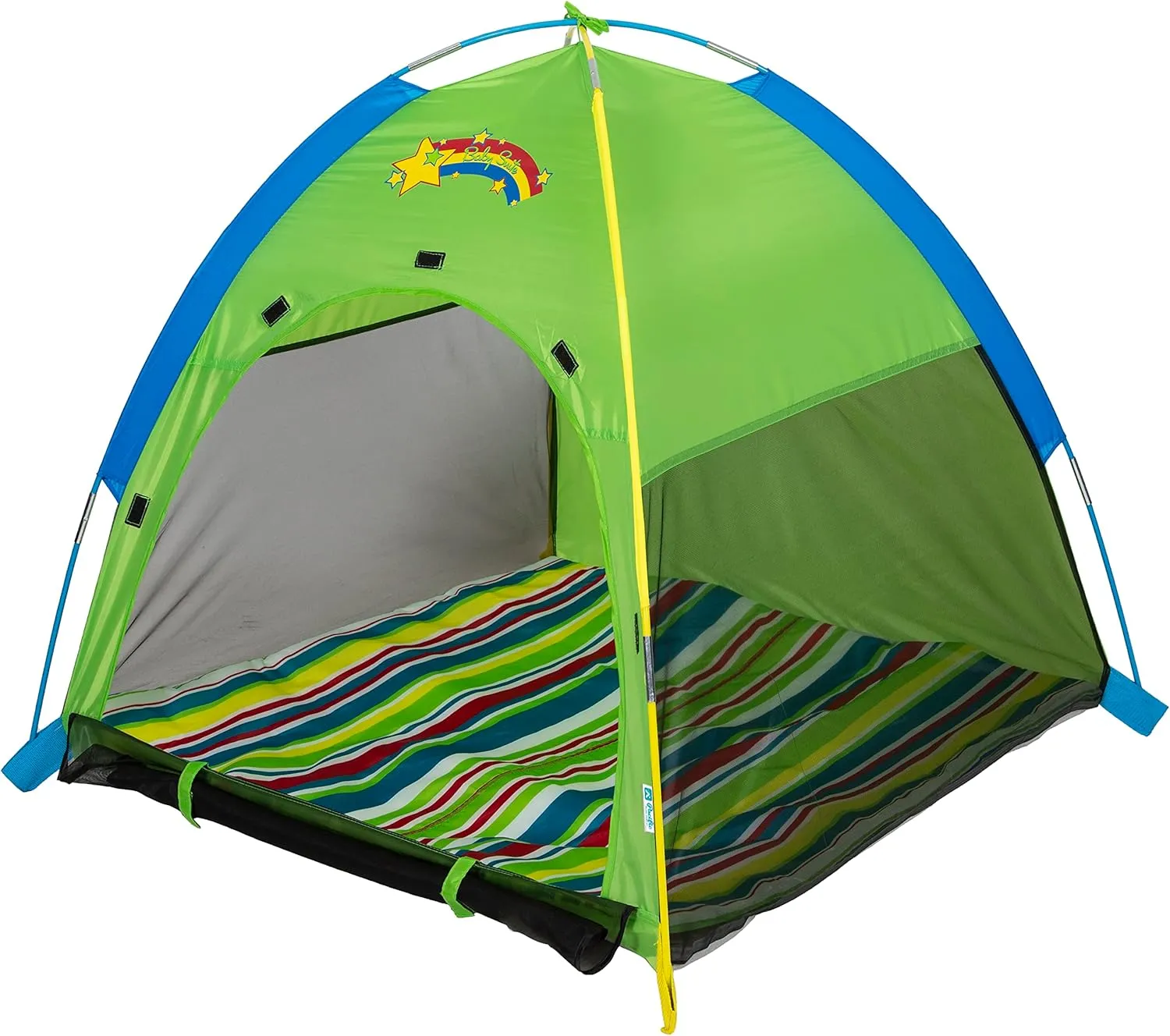 Pacific Play Tents Lil Nursery - Portable Play Tent and Sun Shelter for Infants and Toddler, Green/Blue