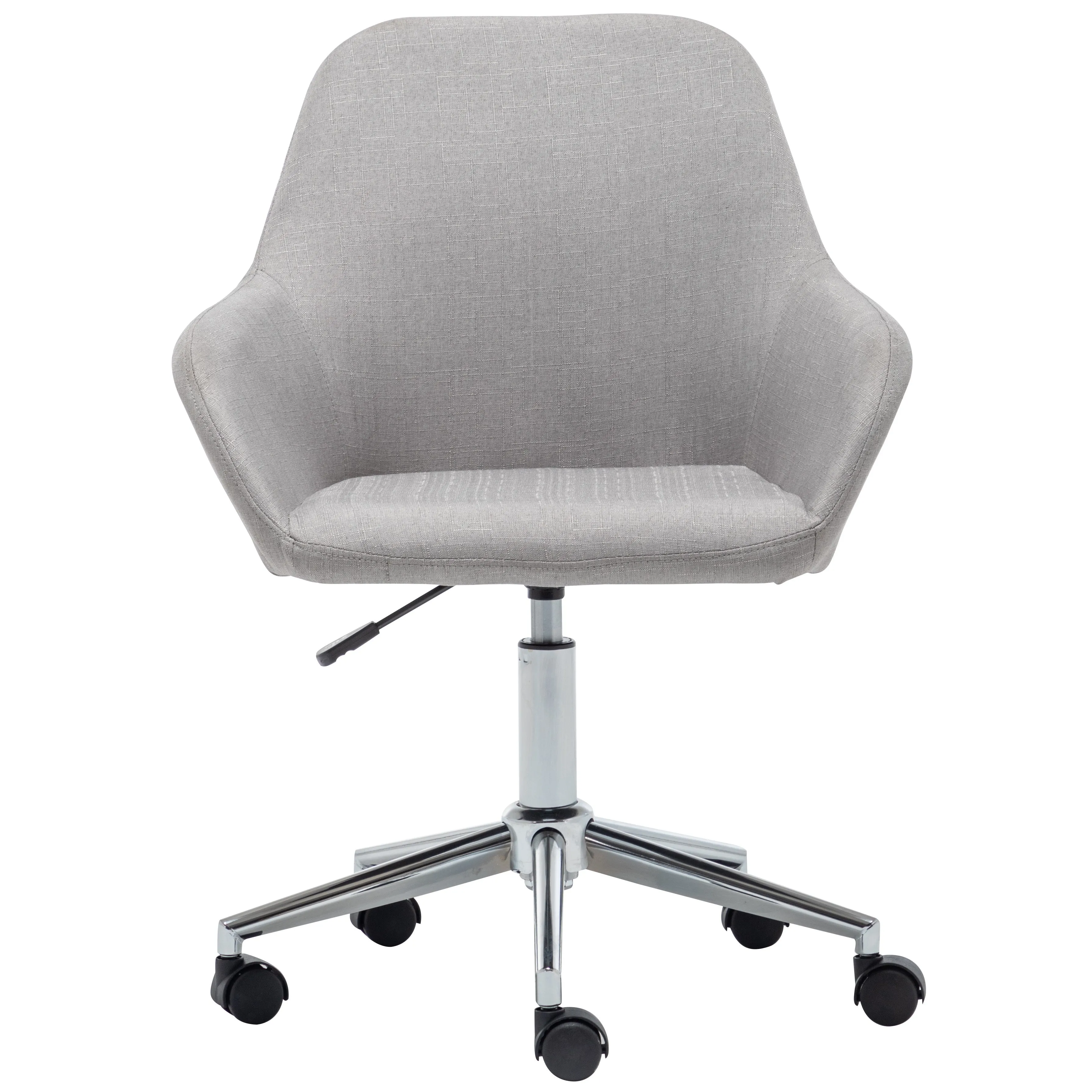 Padded Adjustable Rolling Home Office Mid-Back Upholstery Chair, Swivel