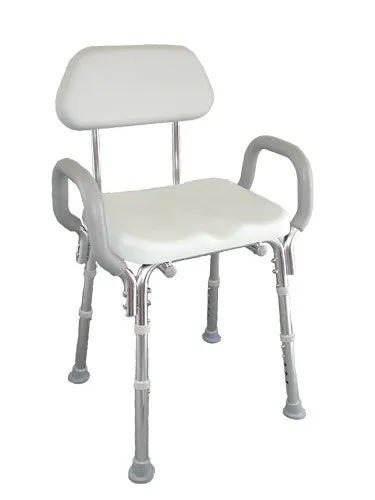 Padded Shower Chair with Armrests and Back