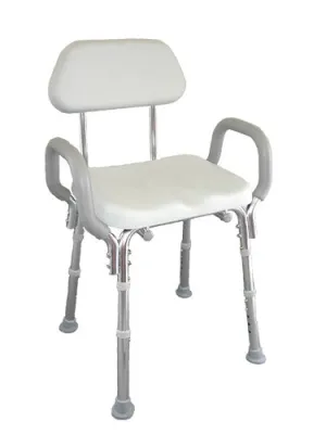 Padded Shower Chair with Armrests and Back