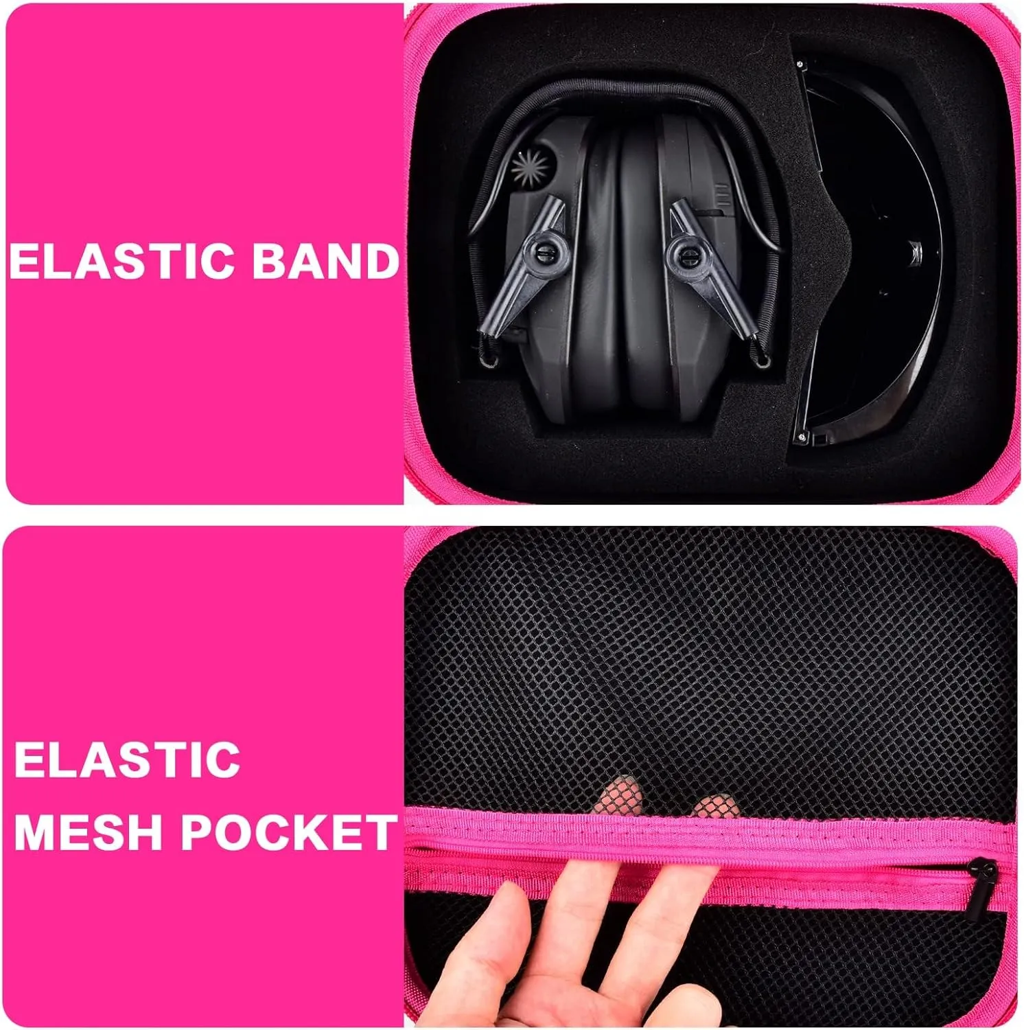 PAIYULE Case for Walker's Razor Slim Electronic Earmuffs/for Howard Leight Shooting Hunting Hearing Ear Protection