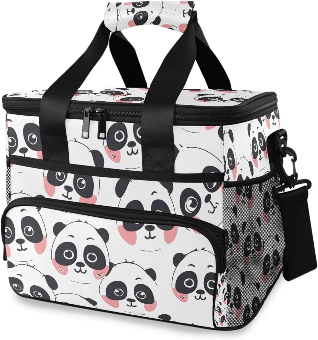 Panda Forest Little Animal Cooler Bag Insulated Cooler Soft Sided Cooler 24 Can Portable Picnic Bag Large Leakproof Lunch Bag Box for Beach Grocery Camping Travel Car Men Women