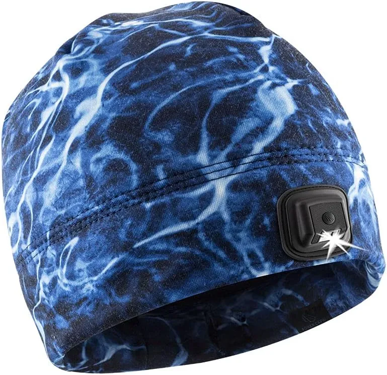 Panther Vision LED Hat Light - POWERCAP 3.0 USB Rechargeable LED Beanie - Light Up Hat with Ultra Bright LEDs and IPX4 Water Resistance Gifts for Dad Father Husband Warm Knitted Cap 150 Lumens