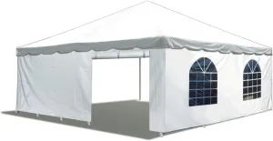 Party Tents Direct 20'x20' Weekender West Coast Tent Frame Party Tent with Sidewalls (White) - Tents for Parties, Weddings, Birthdays, Banquets, Fiestas, Workshop, Outdoor Event