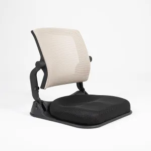 Patented Floor Chair with Back Support - Foldable Orthopedic Floor Chair for Adults/Children - Japanese Legless Seat for Meditation, TV, Pelvic Adjustment - Recliner with Back Support (Gray)