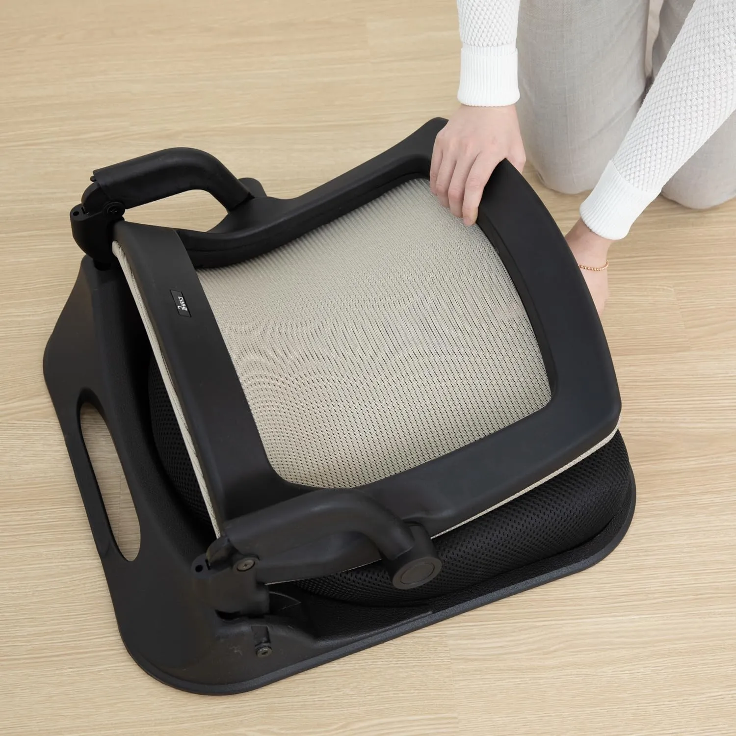 Patented Floor Chair with Back Support - Foldable Orthopedic Floor Chair for Adults/Children - Japanese Legless Seat for Meditation, TV, Pelvic Adjustment - Recliner with Back Support (Gray)