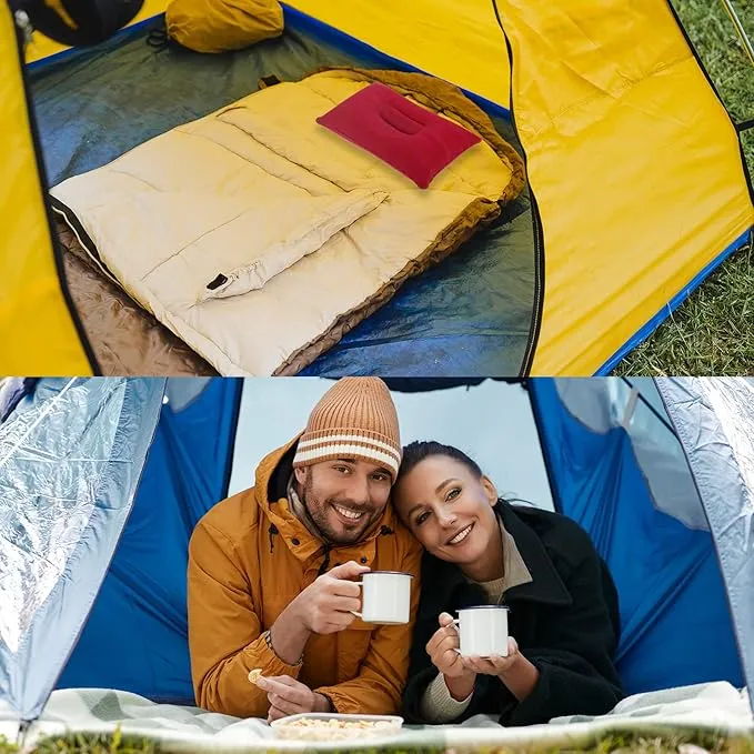 PATIKIL Inflatable Pillow, 2 Pack Squared Ultralight Camping Travel Pillow Desk Rest Neck Support for Hiking Backpacking Office, Gray
