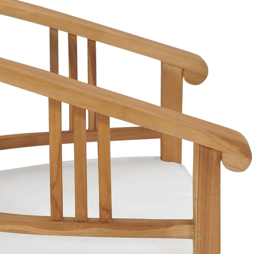 Patio Chairs 2 Pcs Patio Dining Chair with Cushions Solid Wood Teak